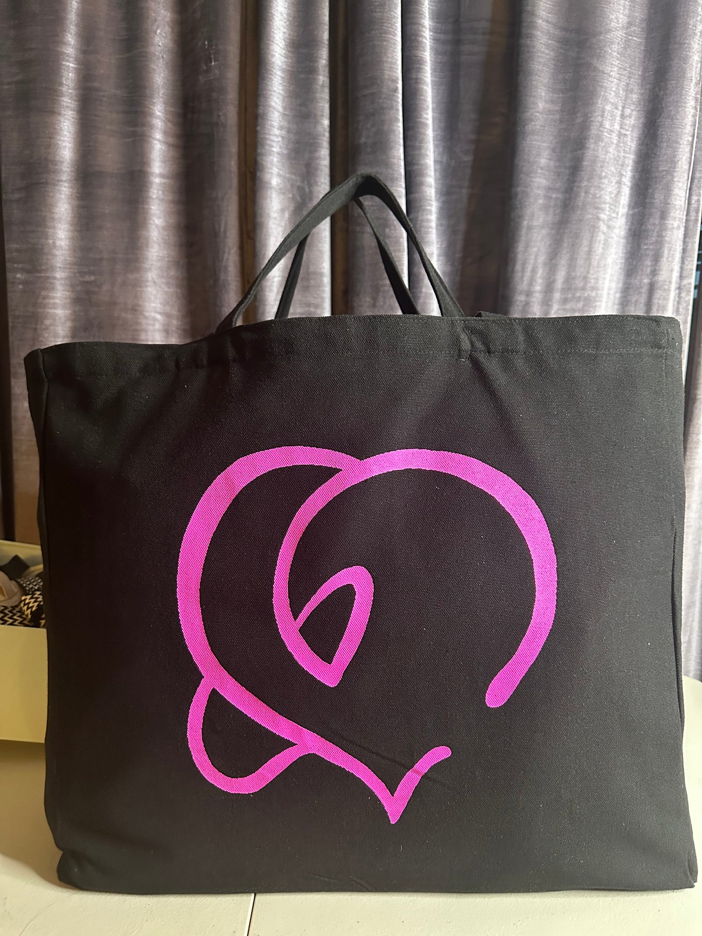 Bougie XL Everything Tote Bag Black and Hot Pink